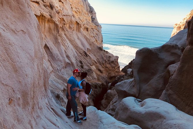 Incredible Slot Canyons to the Pacific - Descending into the sandstone canyon