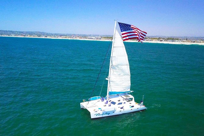 Luxury Catamaran Sailing Charter of San Diego - North to La Jolla Cove or South to Sunset Cliffs