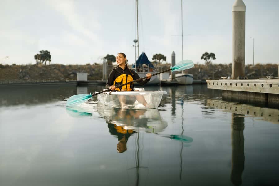 San Diego: 2024 Crystal Clear Kayak Rental - Seeing San Diego Bay from a clear kayak