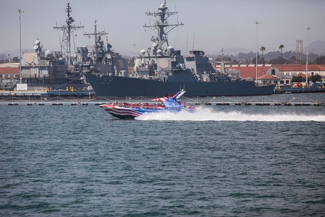 San Diego Bay Jet Boat Ride - USS Midway and the working harbor