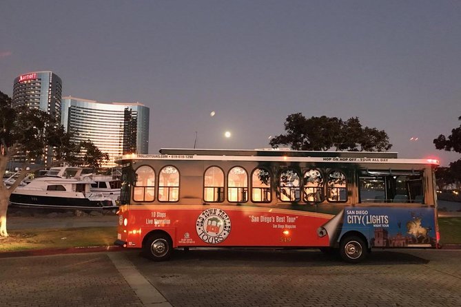 San Diego City Lights Night Tour - A 20-minute pause at Coronado Ferry Landing