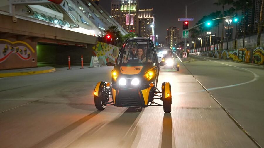 San Diego: Coronado Island Electric GoCar Night Tour - Coronado Ferry Landing and the island streets