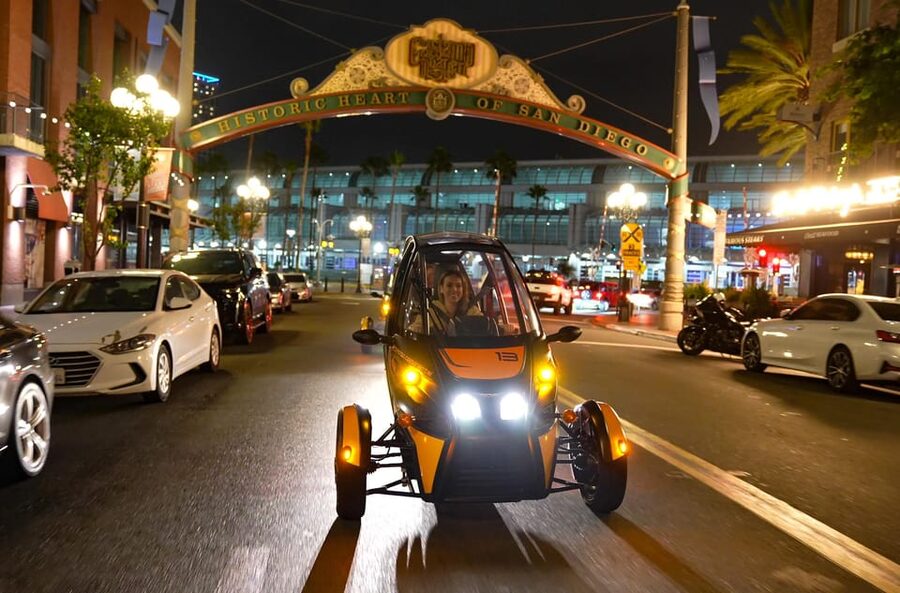 San Diego: Coronado Island Electric GoCar Night Tour - Old Town and downtown set the stage