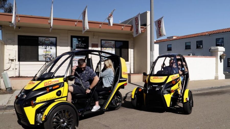 San Diego: Downtown Electric GoCar Rental - The waterfront, from Maritime Museum to Seaport Village