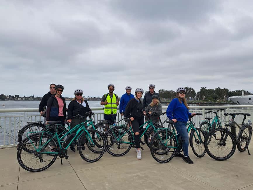 San Diego Guided E-Bike Tour - Balboa Park & Gaslamp Quarter - Along the Embarcadero toward the USS Midway