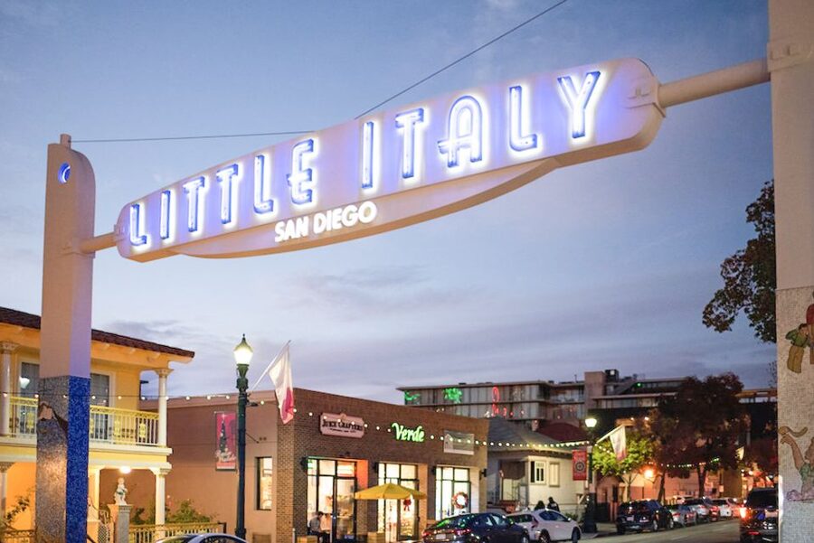 San Diego: Little Italy Wine Tasting Walking Tour - Walking through Little Italy between tastings