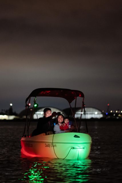 San Diego: Night Date Glow Pedal Boat with Downtown Views - Jackets, blankets, and the evening breeze