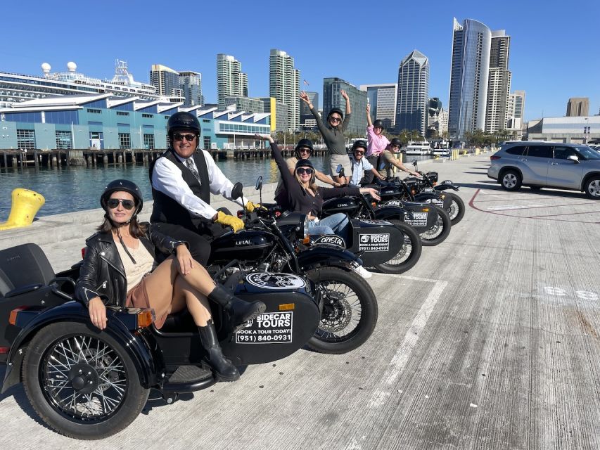 San Diego: Sidecar Wine Tasting Tour - Riding through Downtown San Diego