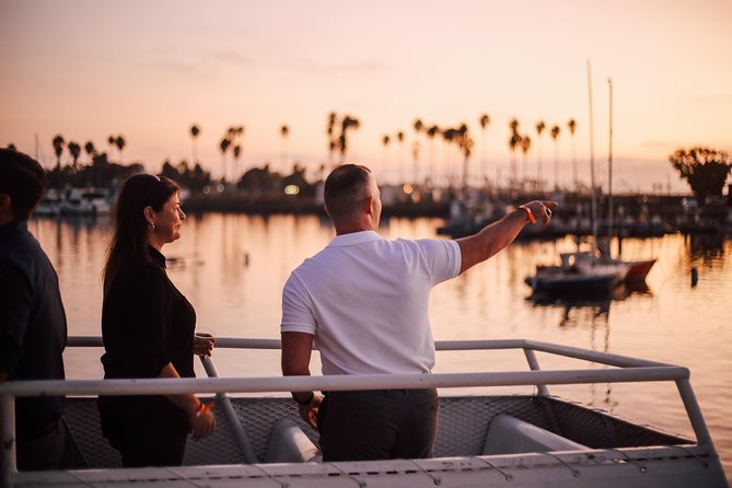 San Diego Sunset Cruise from Mission Bay - Sunset near the jetties and Ocean Beach Pier