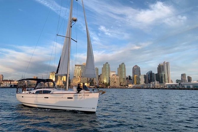 Sunset Sail Along the San Diego Skyline - Sunset colors, fog, and changing weather